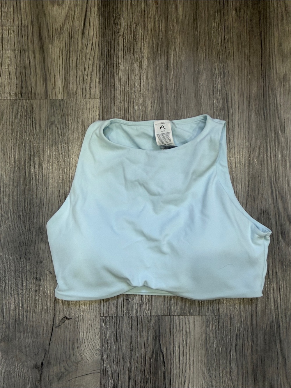 Oner Active soft motion Light Blue High Neck Crop Sports Bra
